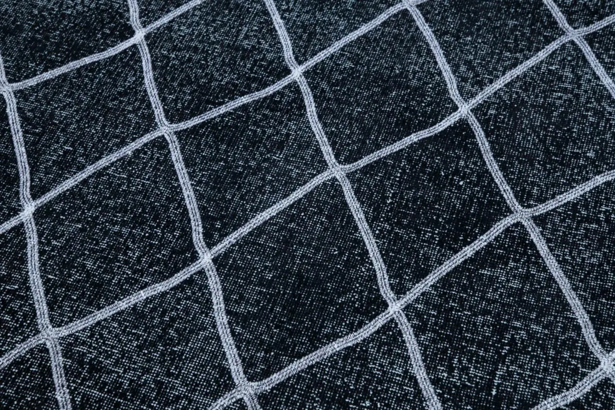 Modern Halı- Siyah Pamuk Üzerine Yün El Dokuma Halı-150x416 - Görsel 6