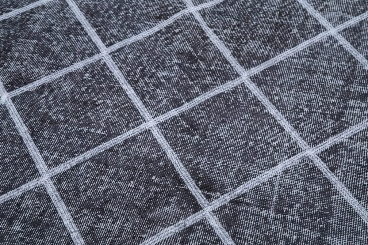 Modern Halı- Gri Pamuk Üzerine Yün El Dokuma Halı-141x423 - Görsel 6