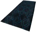 Modern Halı- Siyah Pamuk Üzerine Yün El Dokuma Halı-148x380 - Görsel 3