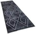 Modern Halı- Gri Pamuk Üzerine Yün El Dokuma Halı-114x332 - Görsel 2