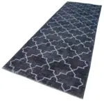 Modern Halı- Gri Pamuk Üzerine Yün El Dokuma Halı-140x397 - Görsel 3