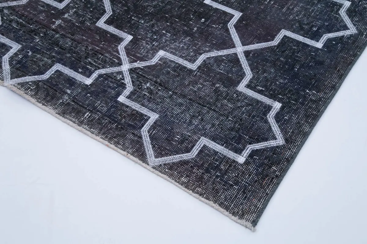 Modern Halı- Gri Pamuk Üzerine Yün El Dokuma Halı-140x397 - Görsel 4