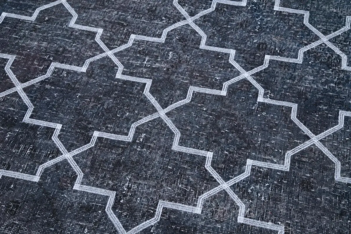 Modern Halı- Gri Pamuk Üzerine Yün El Dokuma Halı-140x397 - Görsel 6