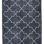 Modern Halı- Gri Pamuk Üzerine Yün El Dokuma Halı-145x382