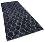 Modern Halı- Siyah Pamuk Üzerine Yün El Dokuma Halı-141x358 - Görsel 2