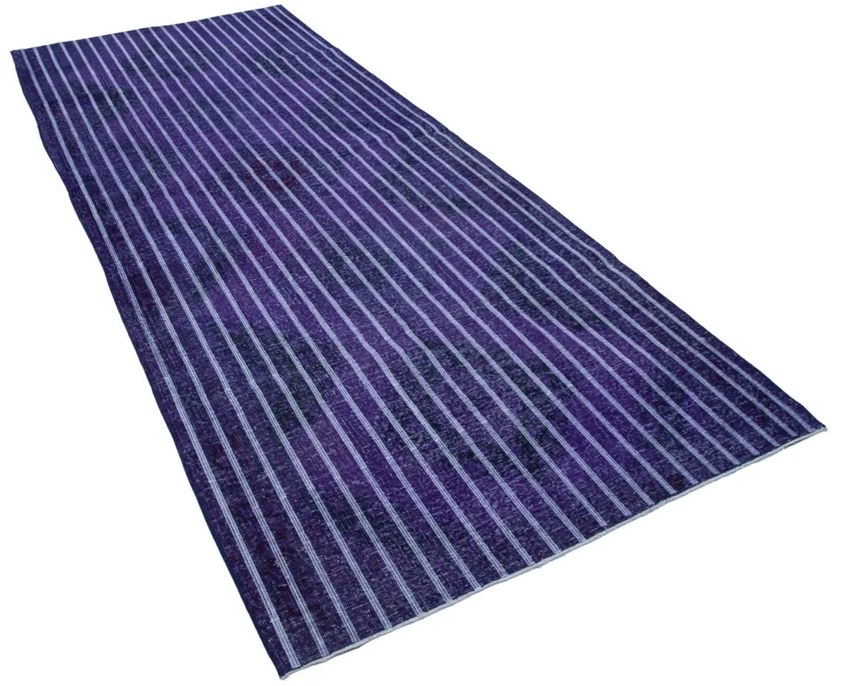Modern Halı- Mor Pamuk Üzerine Yün El Dokuma Halı-146x372 - Görsel 2