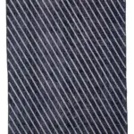 Modern Halı- Siyah Pamuk Üzerine Yün El Dokuma Halı-141x370