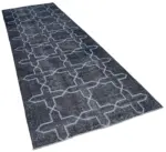 Modern Halı- Gri Pamuk Üzerine Yün El Dokuma Halı-137x398 - Görsel 2