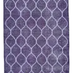 Modern Halı- Mor Pamuk Üzerine Yün El Dokuma Halı-145x379