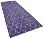 Modern Halı- Mor Pamuk Üzerine Yün El Dokuma Halı-145x379 - Görsel 2