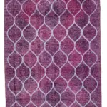 Modern Halı- Pembe Pamuk Üzerine Yün El Dokuma Halı-148x376