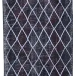 Modern Halı- Gri Pamuk Üzerine Yün El Dokuma Halı-148x358