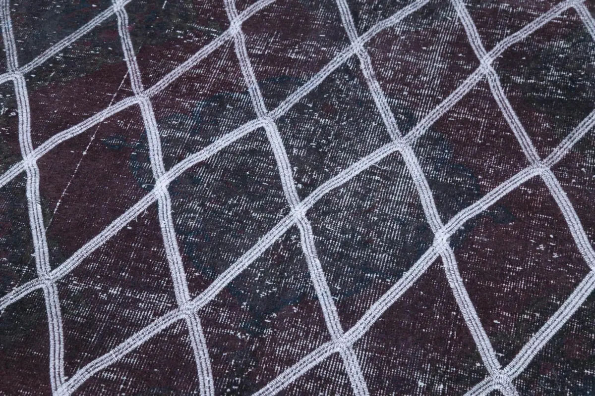 Modern Halı- Gri Pamuk Üzerine Yün El Dokuma Halı-148x358 - Görsel 6