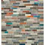 Patchwork Multi Pamuk Üzerine Yün El Dokuma Kilim-303x400