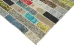 Patchwork Multi Pamuk Üzerine Yün El Dokuma Kilim-303x408 - Görsel 4