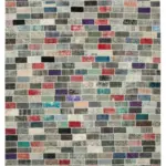 Patchwork Multi Pamuk Üzerine Yün El Dokuma Kilim-308x400