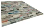 Patchwork Multi Pamuk Üzerine Yün El Dokuma Kilim-300x405 - Görsel 2