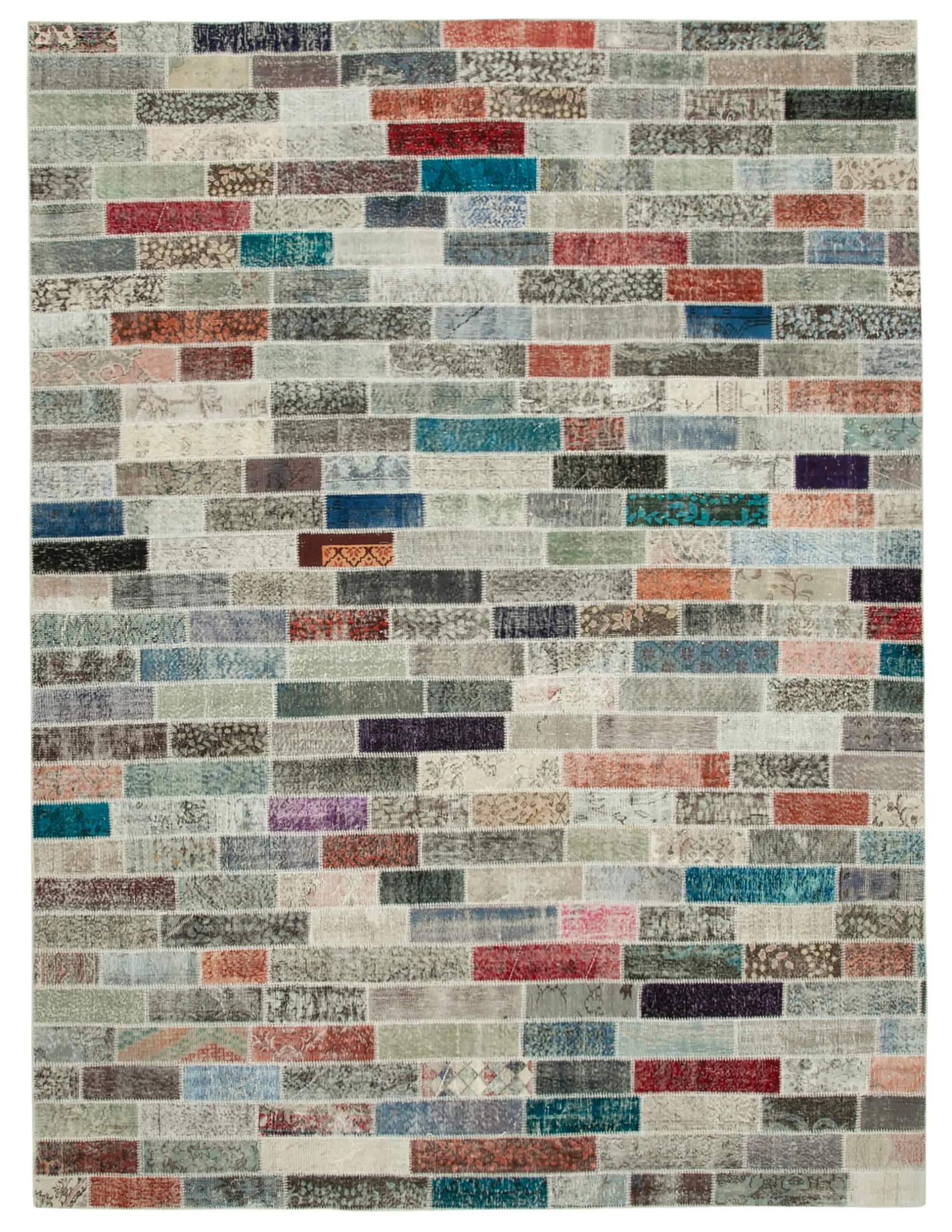 Rc_28752_0_Multicolor_Patchwork_Rugs Patchwork Multi Pamuk Üzerine Yün El Dokuma Kilim-300x401 - Görsel 1