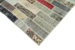 Patchwork Multi Pamuk Üzerine Yün El Dokuma Kilim-300x401 - Görsel 4