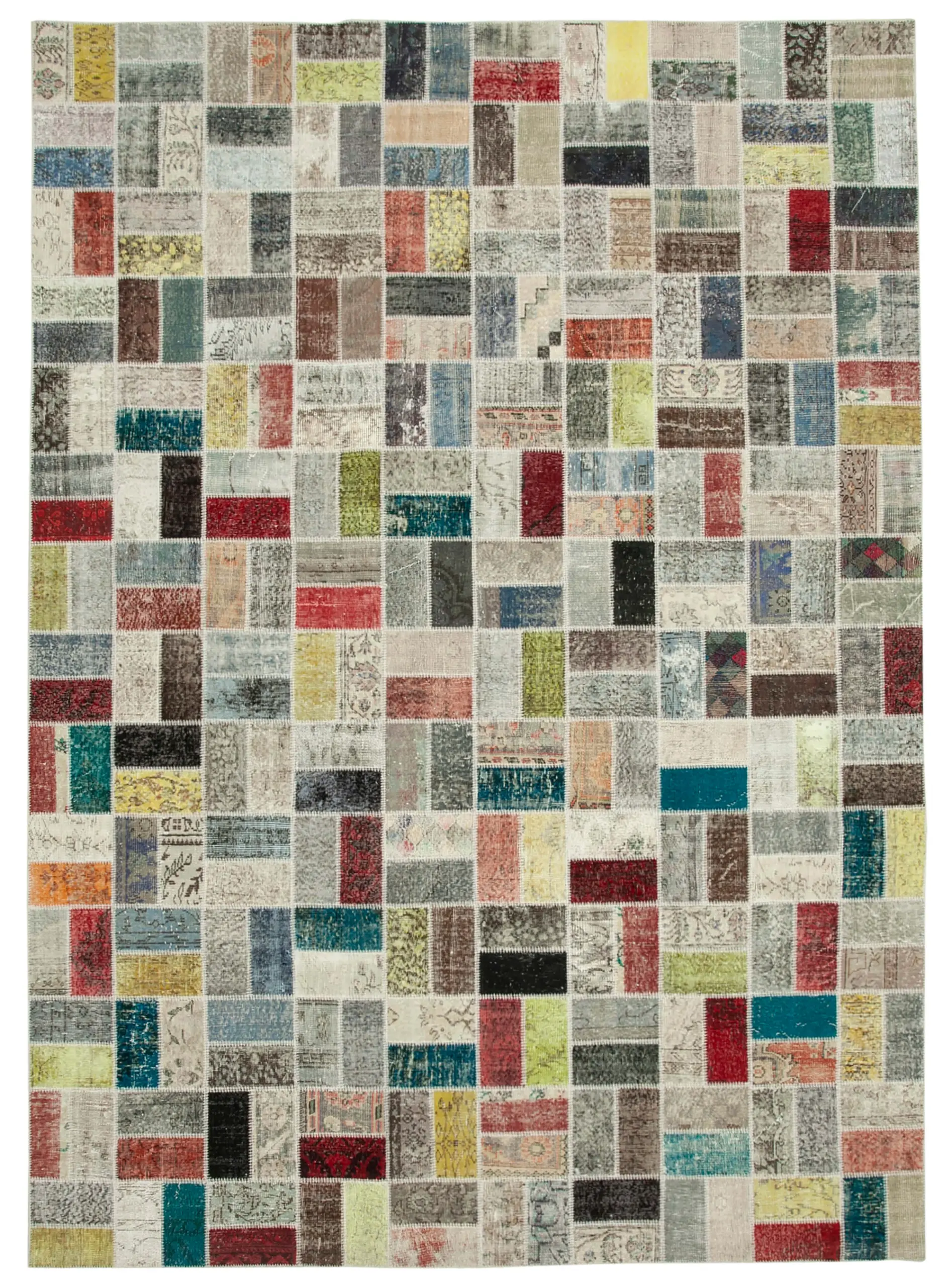 Rc_28755_0_Multicolor_Patchwork_Rugs Patchwork Multi Pamuk Üzerine Yün El Dokuma Kilim-293x412 - Görsel 1