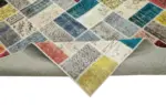 Patchwork Multi Pamuk Üzerine Yün El Dokuma Kilim-293x412 - Görsel 6