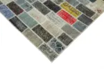 Patchwork Multi Pamuk Üzerine Yün El Dokuma Kilim-306x412 - Görsel 4