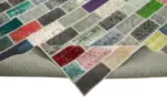 Patchwork Multi Pamuk Üzerine Yün El Dokuma Kilim-306x412 - Görsel 6