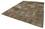 Patchwork Kahverengi Pamuk Üzerine Yün El Dokuma Kilim-297x405 - Görsel 3