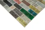 Patchwork Multi Pamuk Üzerine Yün El Dokuma Kilim-300x387 - Görsel 4
