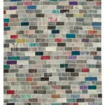 Patchwork Multi Pamuk Üzerine Yün El Dokuma Kilim-298x408