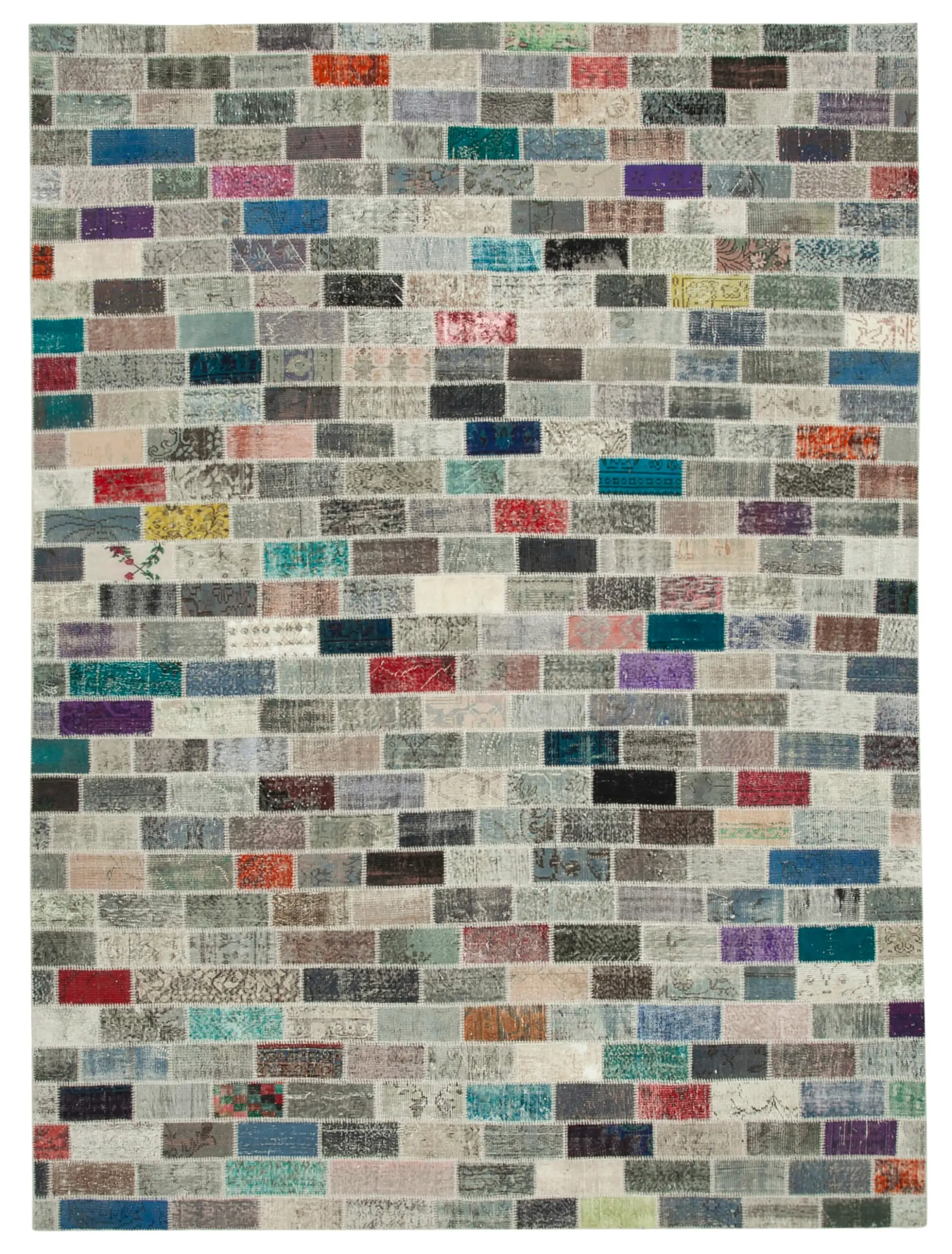 Rc_28830_0_Multicolor_Patchwork_Rugs Patchwork Multi Pamuk Üzerine Yün El Dokuma Kilim-298x408 - Görsel 1