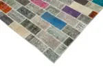 Patchwork Multi Pamuk Üzerine Yün El Dokuma Kilim-298x408 - Görsel 4