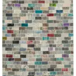 Patchwork Multi Pamuk Üzerine Yün El Dokuma Kilim-298x400