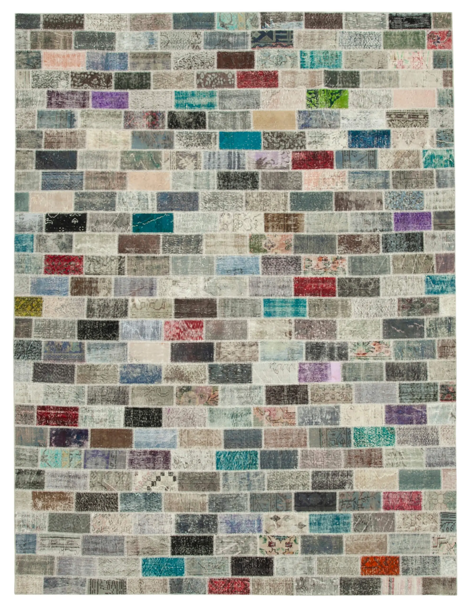 Rc_28831_0_Multicolor_Patchwork_Rugs Patchwork Multi Pamuk Üzerine Yün El Dokuma Kilim-298x400 - Görsel 1