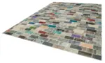 Patchwork Multi Pamuk Üzerine Yün El Dokuma Kilim-298x400 - Görsel 3