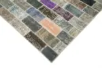 Patchwork Multi Pamuk Üzerine Yün El Dokuma Kilim-298x400 - Görsel 4