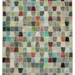 Patchwork Multi Pamuk Üzerine Yün El Dokuma Kilim-307x401