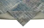 Patchwork Mavi Pamuk Üzerine Yün El Dokuma Kilim-296x400 - Görsel 6