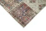 Patchwork Multi Pamuk Üzerine Yün El Dokuma Kilim-251x355 - Görsel 4