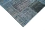 Patchwork Mavi Pamuk Üzerine Yün El Dokuma Kilim-235x353 - Görsel 4