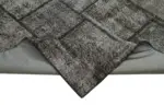 Patchwork Siyah Pamuk Üzerine Yün El Dokuma Kilim-254x356 - Görsel 6