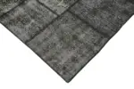 Patchwork Siyah Pamuk Üzerine Yün El Dokuma Kilim-255x350 - Görsel 4