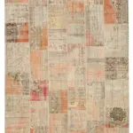 Patchwork Multi Pamuk Üzerine Yün El Dokuma Kilim-257x353