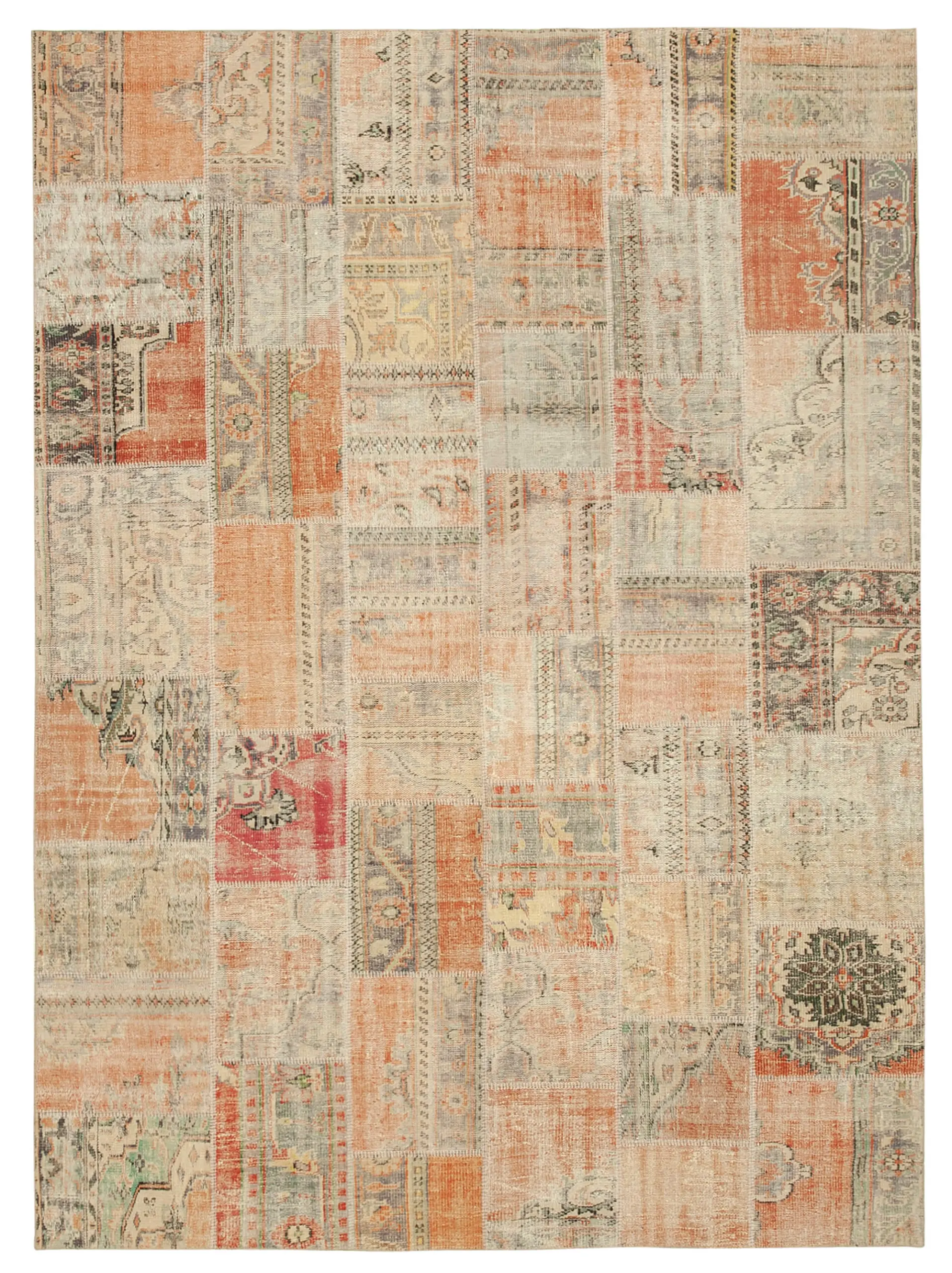 Rc_28891_0_Multicolor_Patchwork_Rugs Patchwork Multi Pamuk Üzerine Yün El Dokuma Kilim-257x353 - Görsel 1