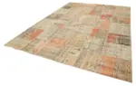 Patchwork Multi Pamuk Üzerine Yün El Dokuma Kilim-257x353 - Görsel 3