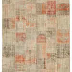 Patchwork Multi Pamuk Üzerine Yün El Dokuma Kilim-256x355