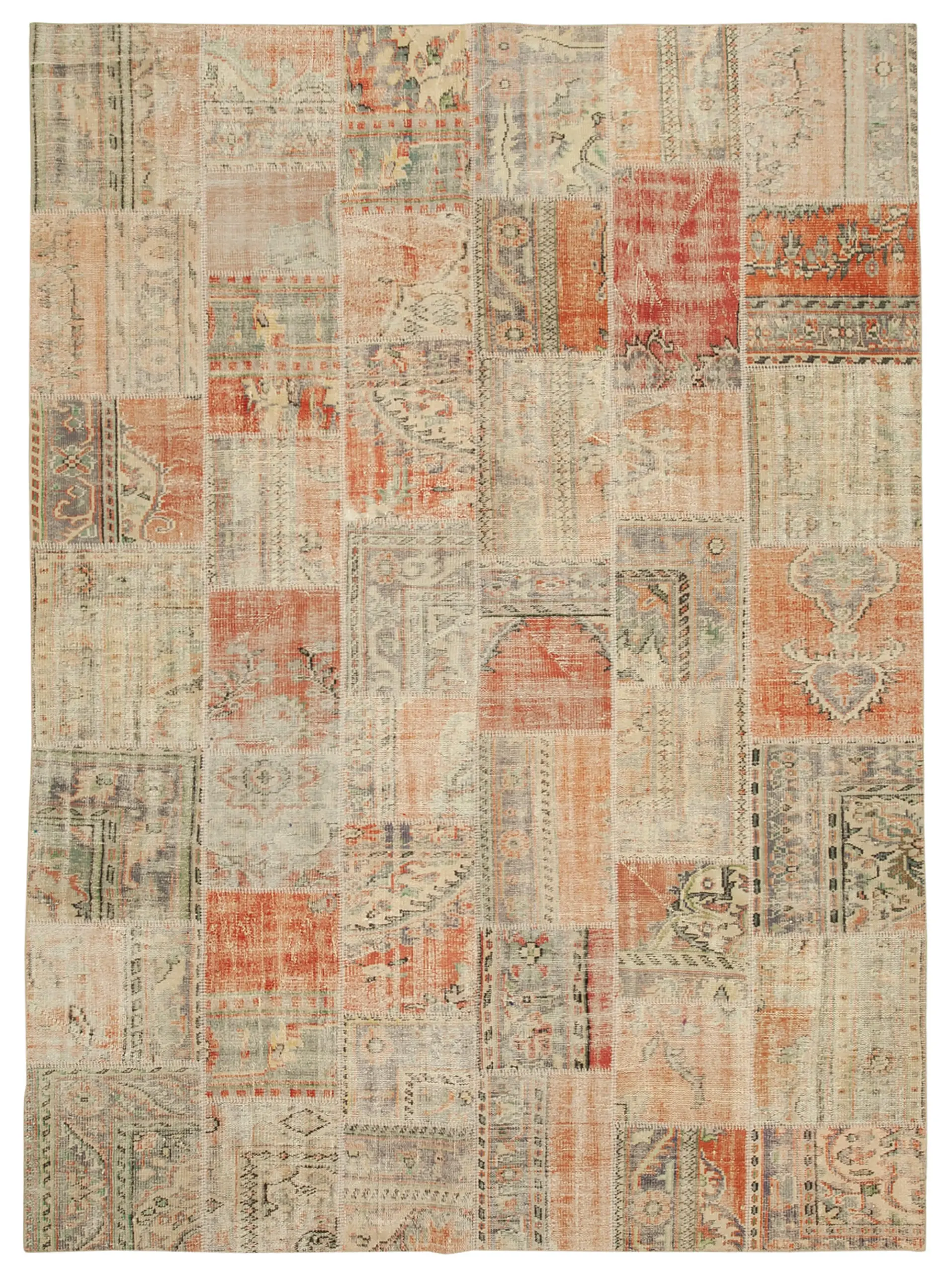 Rc_28892_0_Multicolor_Patchwork_Rugs Patchwork Multi Pamuk Üzerine Yün El Dokuma Kilim-256x355 - Görsel 1