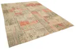 Patchwork Multi Pamuk Üzerine Yün El Dokuma Kilim-256x355 - Görsel 2