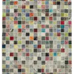 Patchwork Multi Pamuk Üzerine Yün El Dokuma Kilim-257x350
