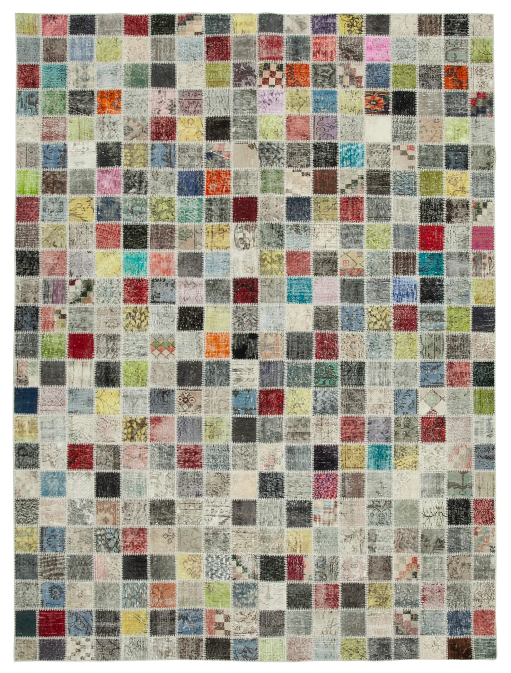 Rc_28895_0_Multicolor_Patchwork_Rugs Patchwork Multi Pamuk Üzerine Yün El Dokuma Kilim-257x350 - Görsel 1